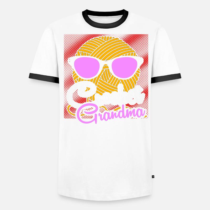 Stricken Grossmutter Männer Kontrast-T-Shirt