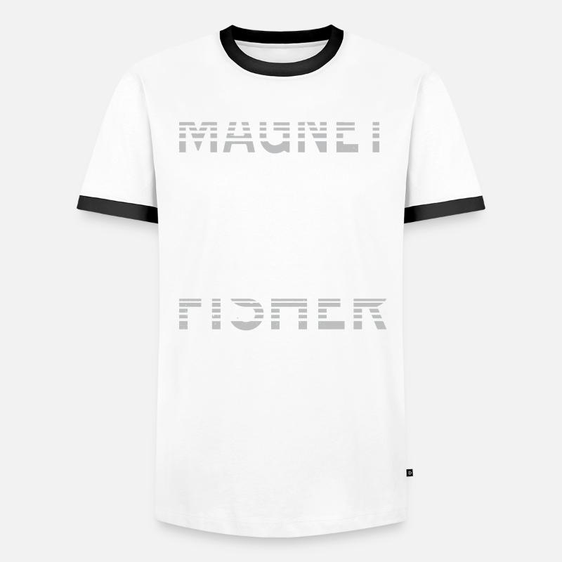 Magnetfischer Magnetfischen Magnet Männer Kontrast-T-Shirt