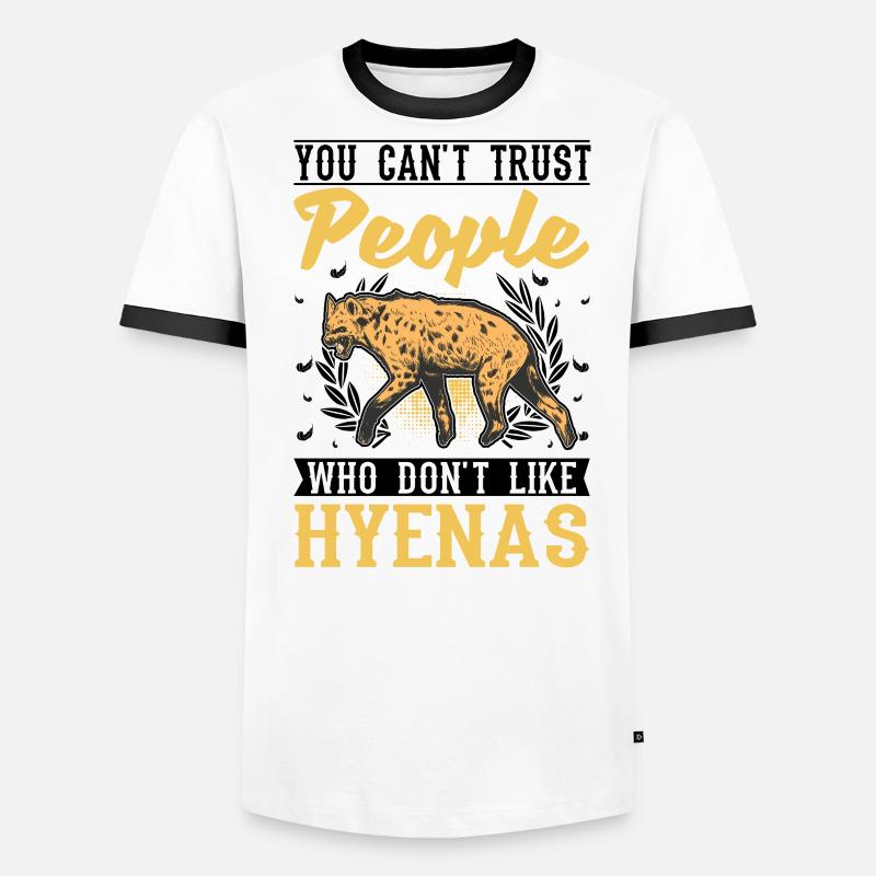 Hyäne Geschenk Erdwolf Hyena Männer Kontrast-T-Shirt