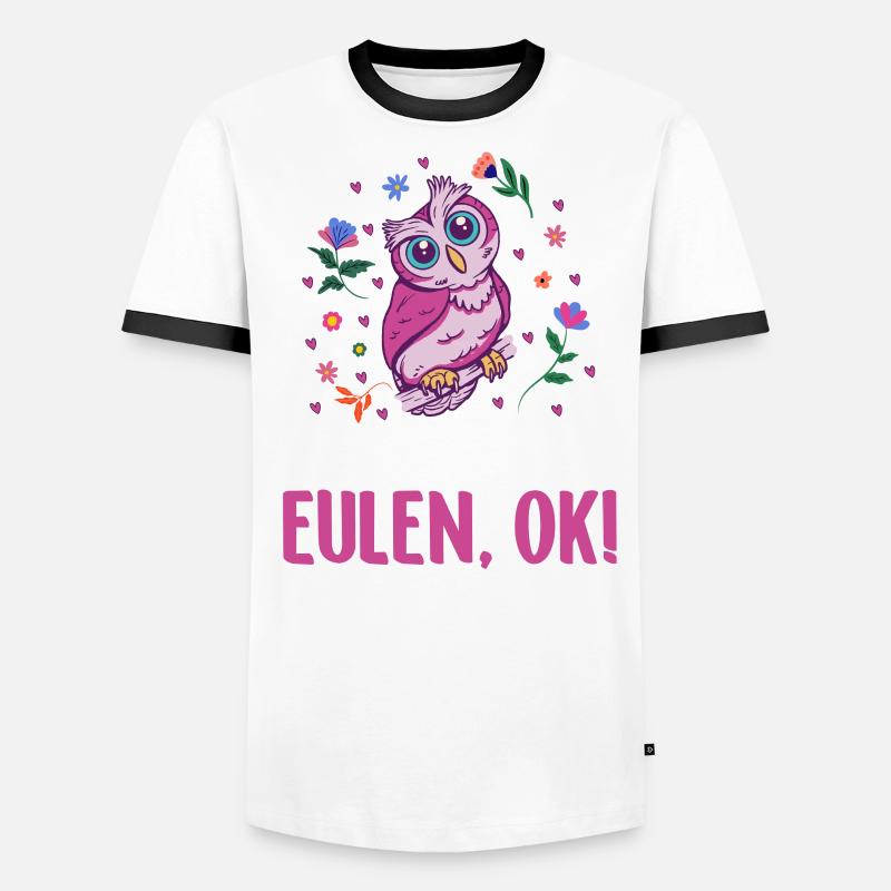 ich mag halt eulen Mädchen Eule Männer Kontrast-T-Shirt