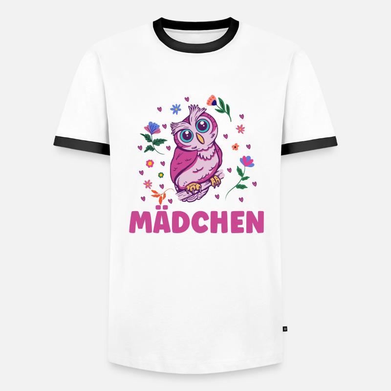 nur ein mädchen das Eulen liebt Mädchen Eule Männer Kontrast-T-Shirt