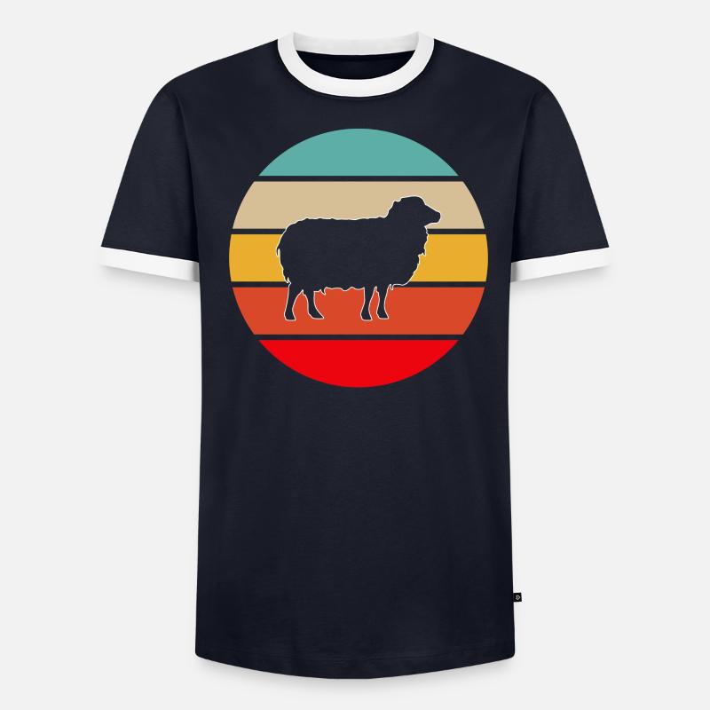 Mouton Rétro T-shirt contrasté Homme