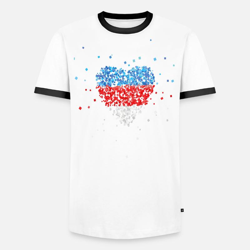 Serbie Drapeau serbe Drapeau serbe T-shirt contrasté Homme