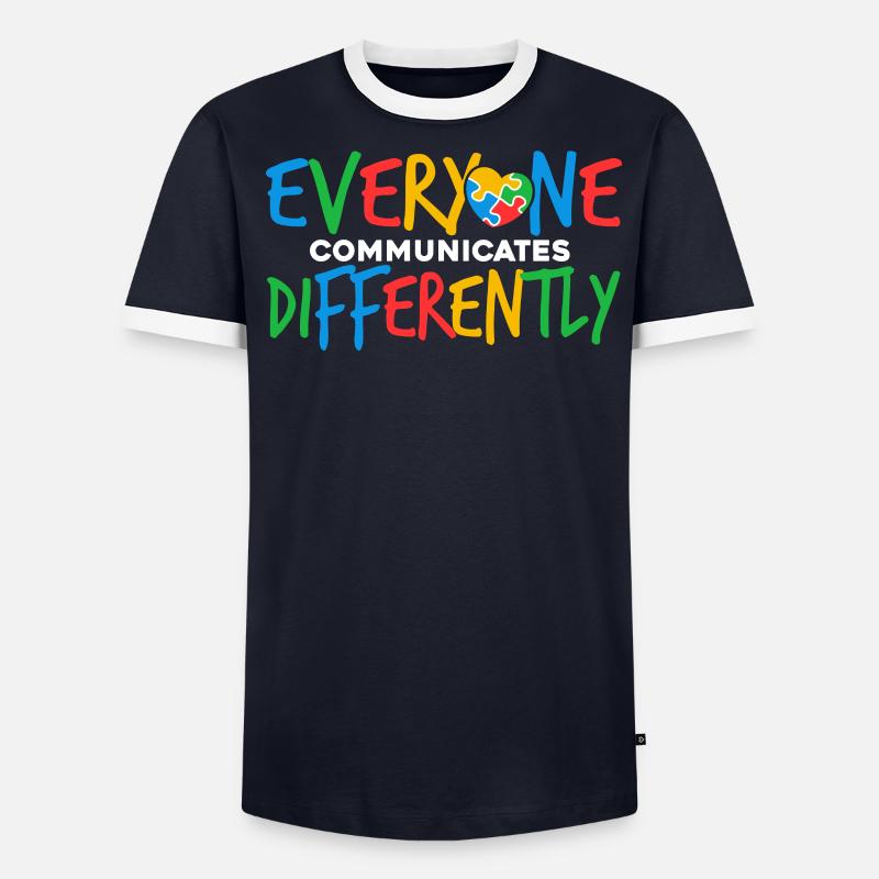 Everyone Communicates Differently Men's Ringer Shirt