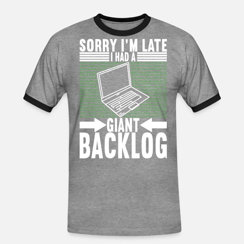 Programmer Computer Scientist - Men's Ringer Shirt - heather grey/black