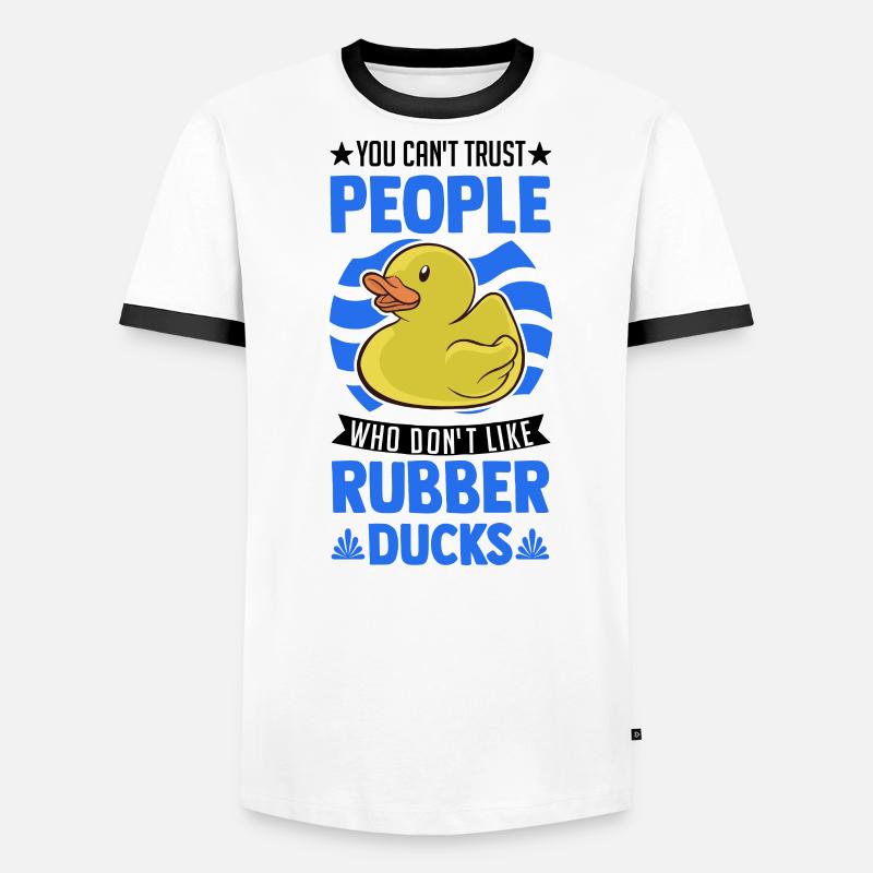 Rubber Duck Gift Squeaky Duck Bathing Duck Men's Ringer Shirt