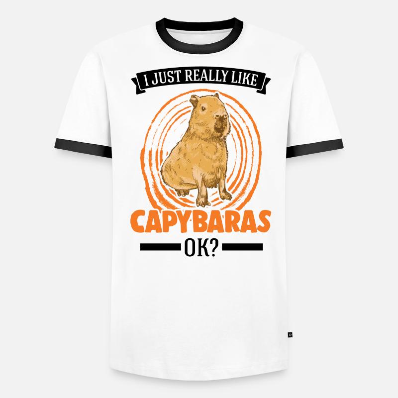 J’aime juste le capybara de Capybara T-shirt contrasté Homme