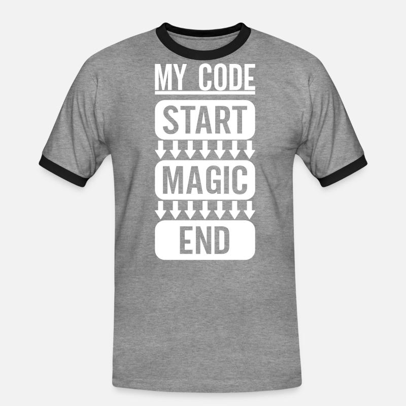 Programmierer Informatiker - Männer Kontrast-T-Shirt - Grau meliert/Schwarz
