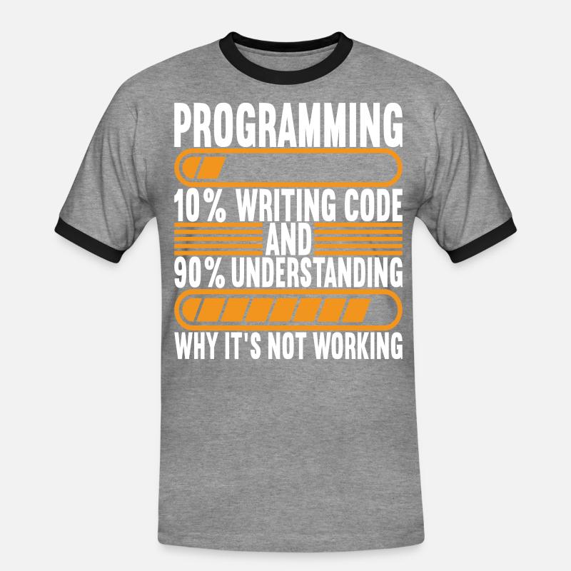 Programmierer Informatiker - Männer Kontrast-T-Shirt - Grau meliert/Schwarz