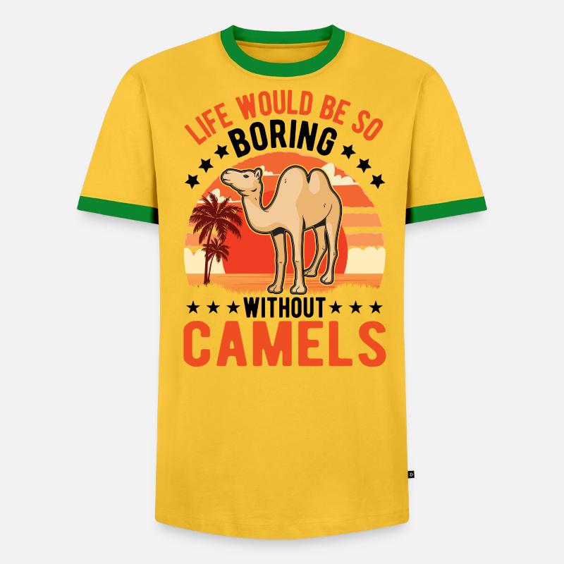 Kamel Geschenk Dromedar Camel Großkamel - Männer Kontrast-T-Shirt - undefined