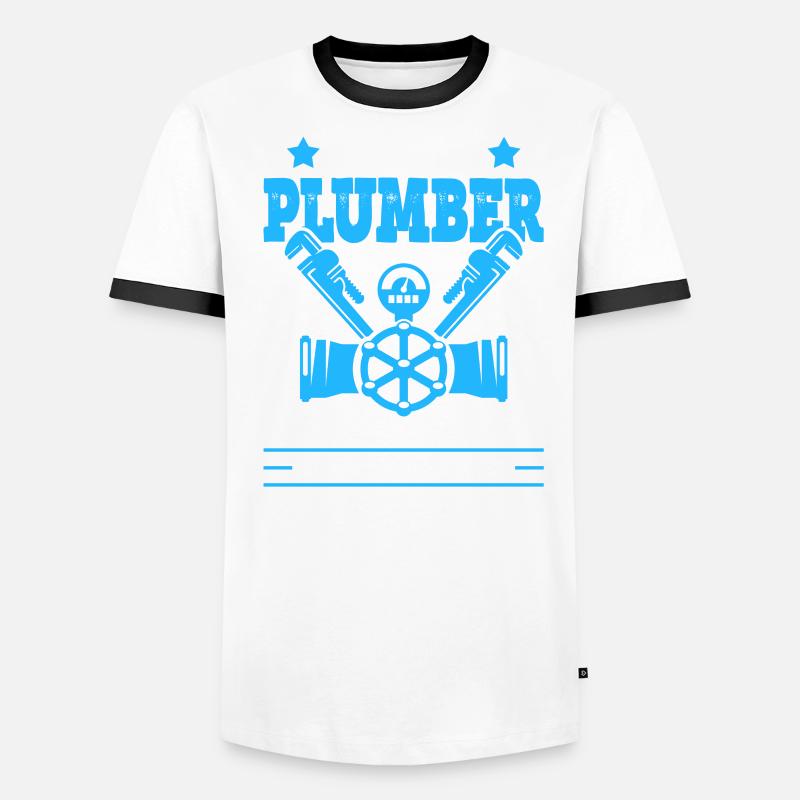 Funny Plumber Pipefitter Pipefitting Men's Ringer Shirt