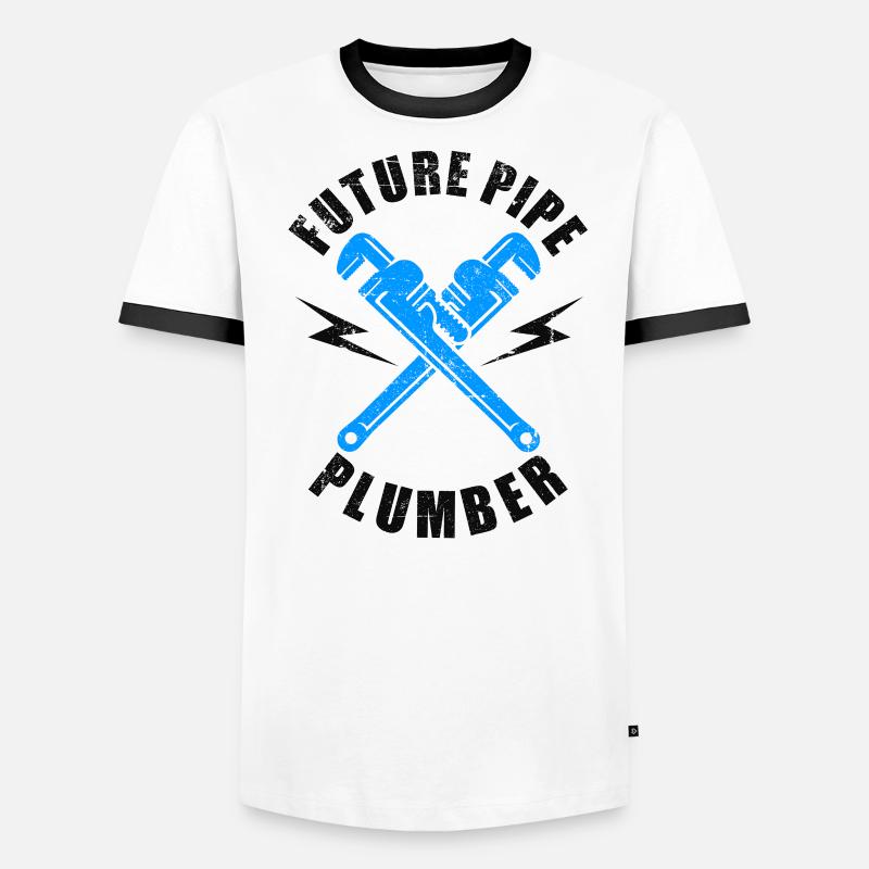 Sanitary Pipefitter Pipes Pipefitting Future Pipe Men's Ringer Shirt