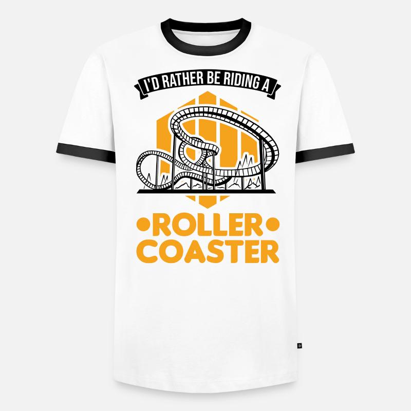 Roller Coaster Roller Ride Amusement Park Men's Ringer Shirt