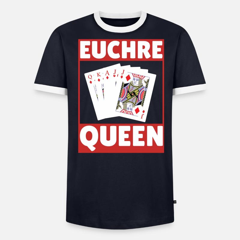 Euchre Queen - Euchre Player Card Game Euchre T-shirt contrasté Homme