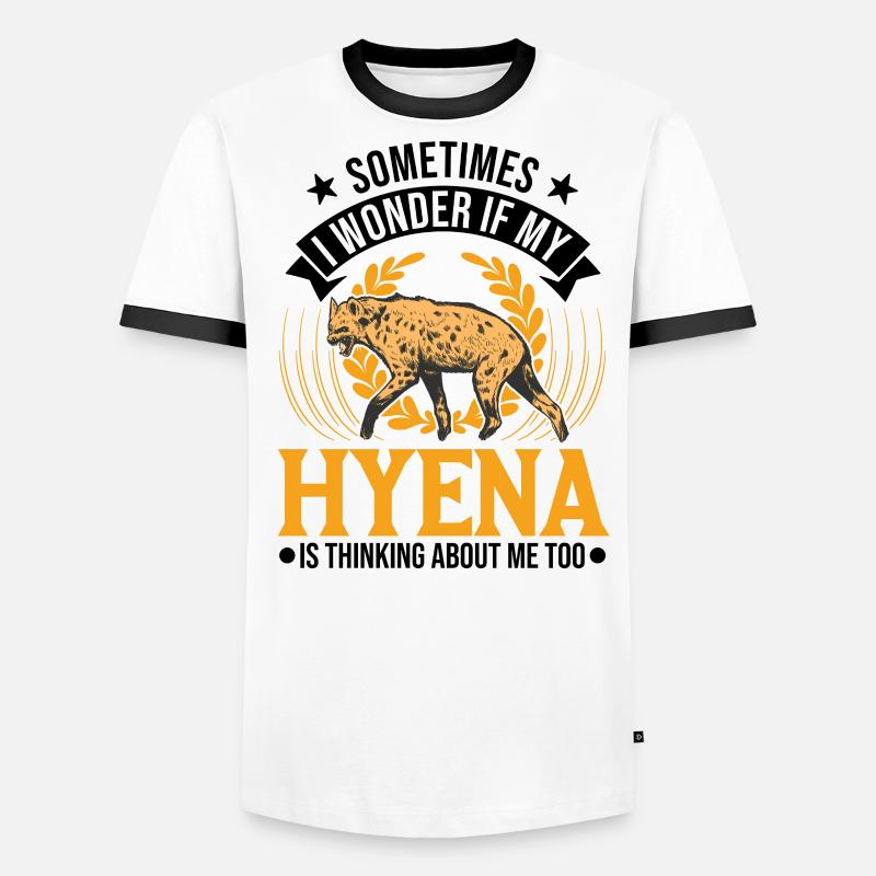 Hyäne Geschenk Erdwolf Hyena Männer Kontrast-T-Shirt