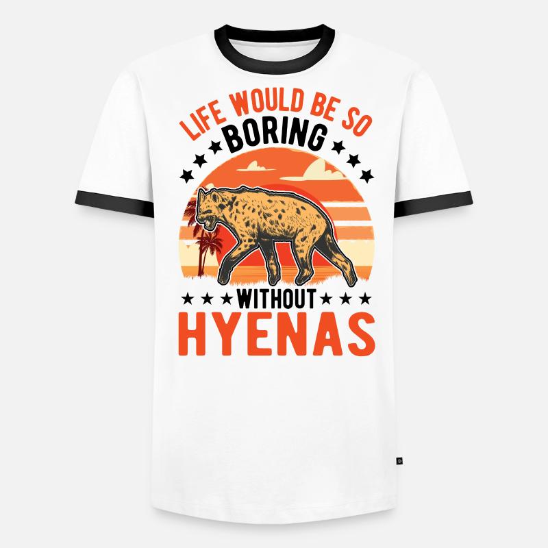 Hyäne Geschenk Erdwolf Hyena Männer Kontrast-T-Shirt