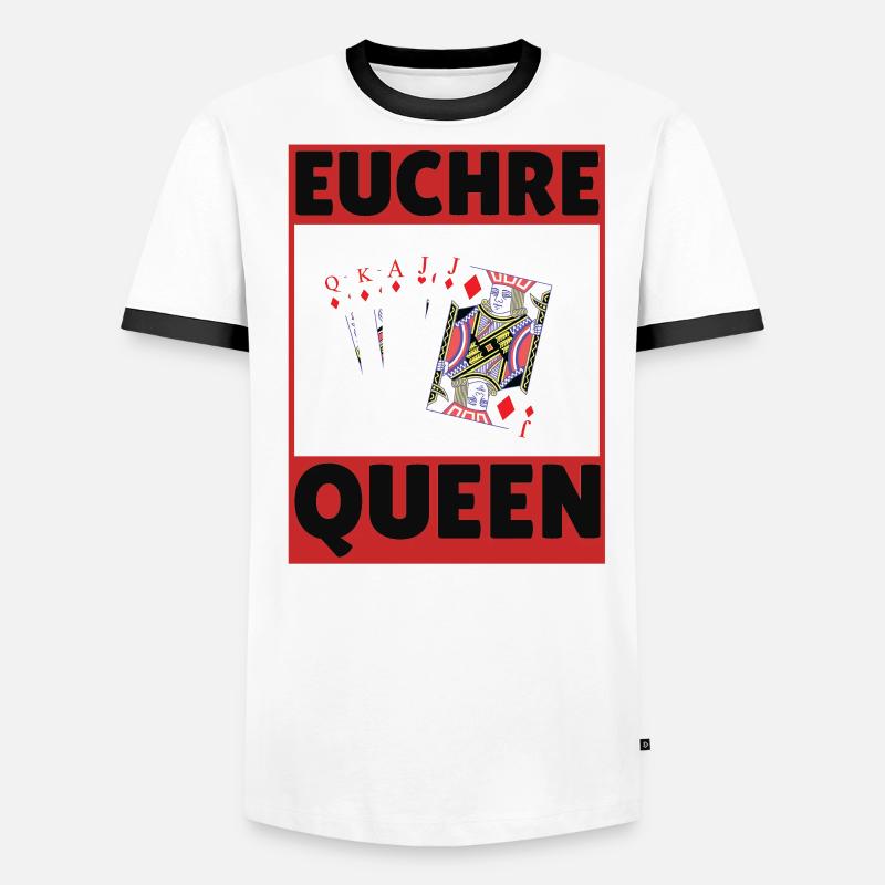Euchre Queen - Euchre Player Card Game Euchre T-shirt contrasté Homme
