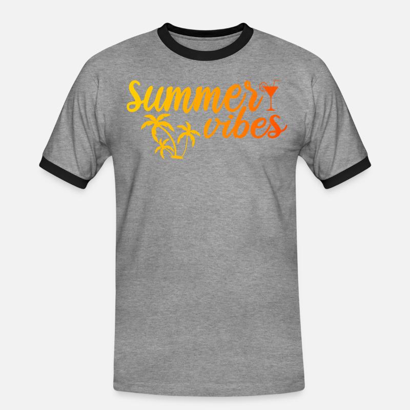 Summer - Men's Ringer Shirt - heather grey/black