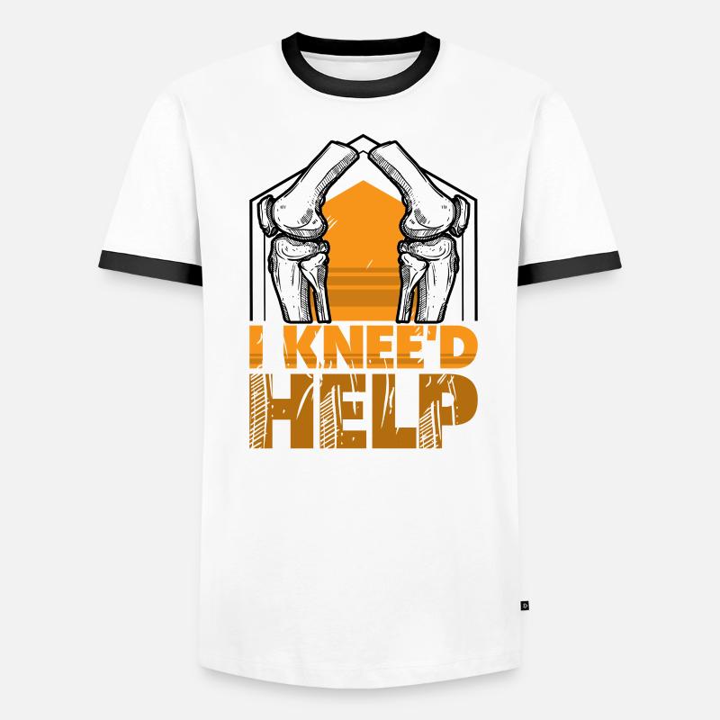 I Knee'd help Männer Kontrast-T-Shirt