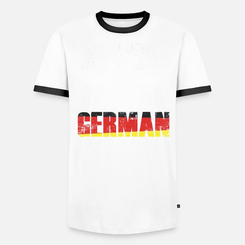 Sei Nett Oder Ich Benutze Meine Deutsche Stimme Männer Kontrast-T-Shirt