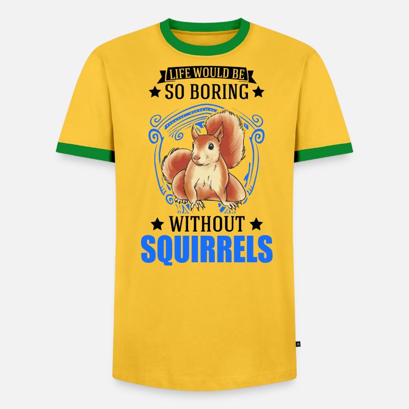 Eichhörnchen Geschenk Squirrel Grauhörnchen - Männer Kontrast-T-Shirt - undefined