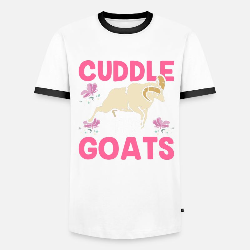 Permettez-moi juste de caresser l’animal de la chèvre T-shirt contrasté Homme