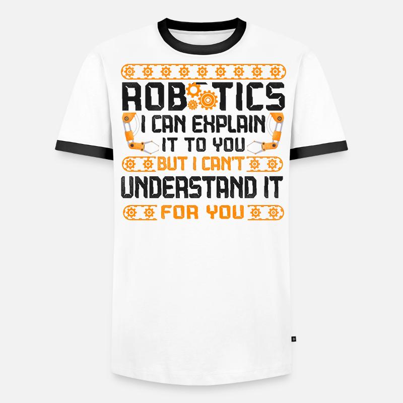 Robot Robotics Engineer Vintage Männer Kontrast-T-Shirt