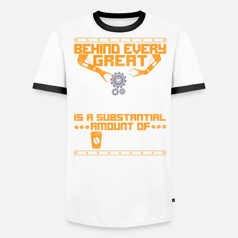 Robot Robotics Engineer Café T-shirt contrasté Homme