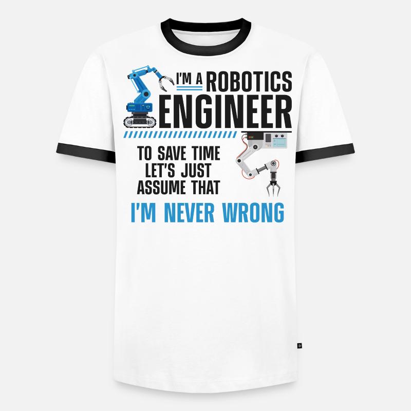 Robot Robotics Engineer I'm A Männer Kontrast-T-Shirt