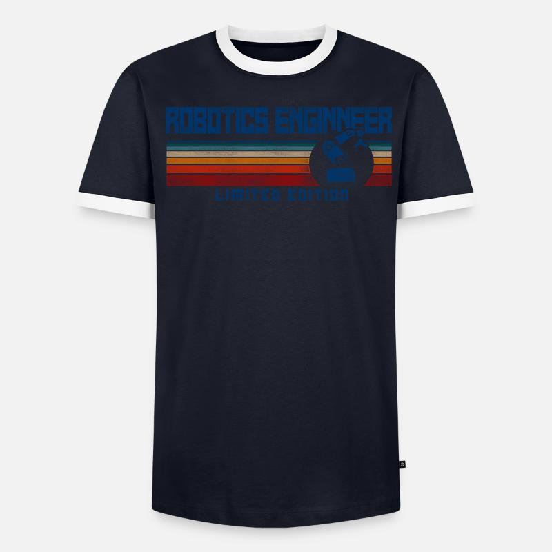 Robot Robotics Engineer Retro - Men's Ringer Shirt - undefined