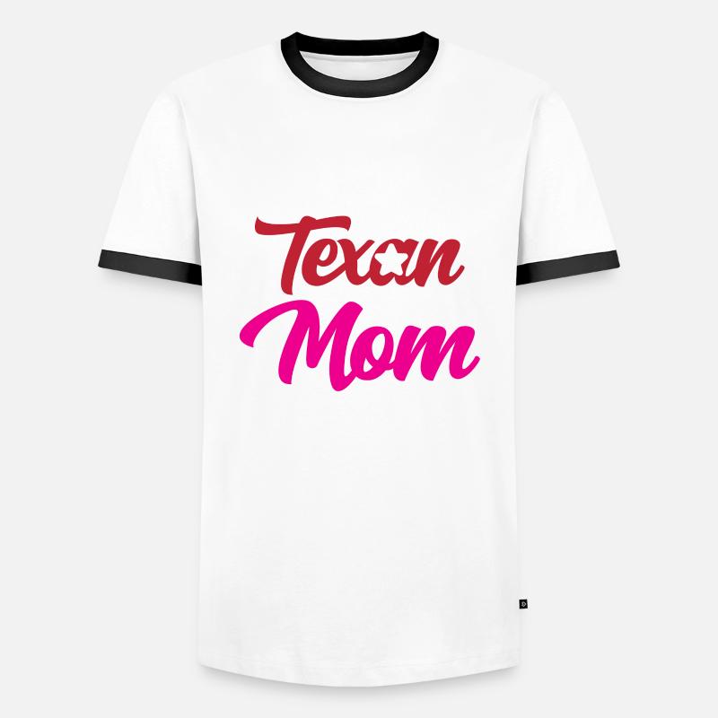 Fière mère texane Texas Texas Texan T-shirt contrasté Homme