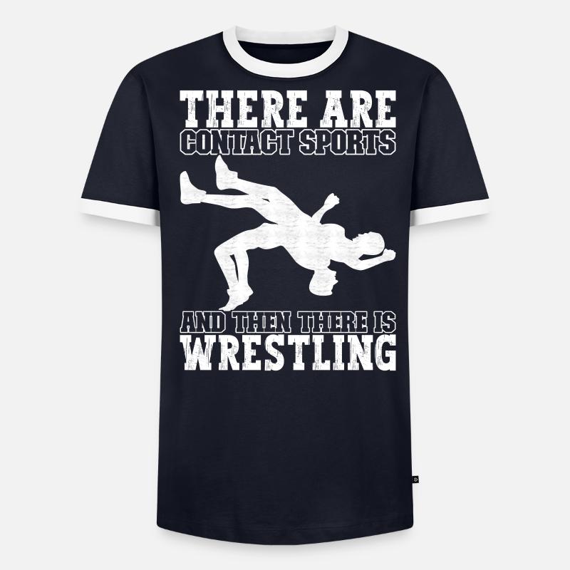 Wrestling Ringen Ringer Männer Kontrast-T-Shirt