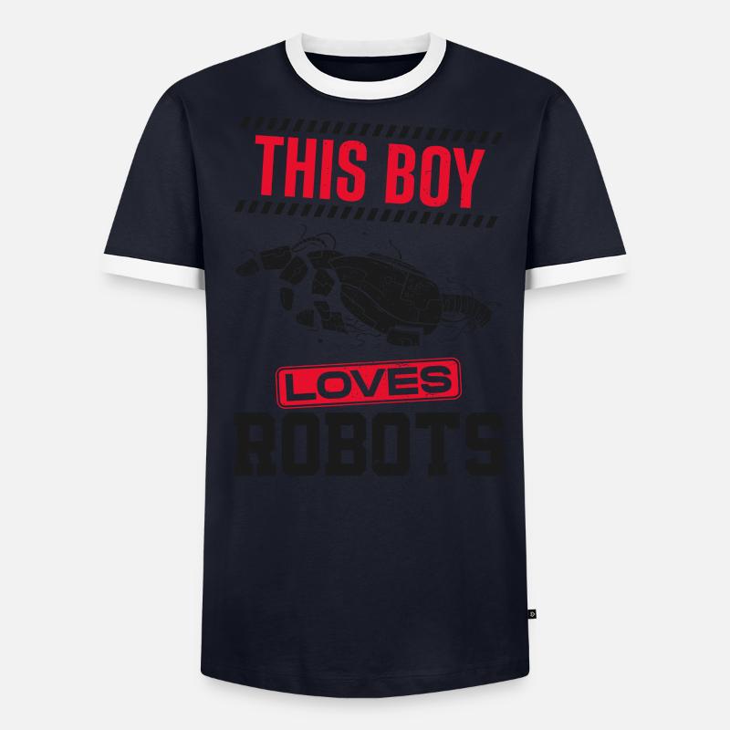 Robot Robotics Engineer Boy This - Männer Kontrast-T-Shirt - undefined