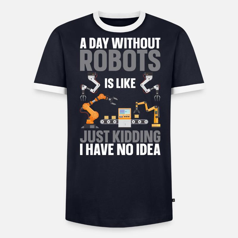 Robot Robotics Engineer A Day - Men's Ringer Shirt - undefined