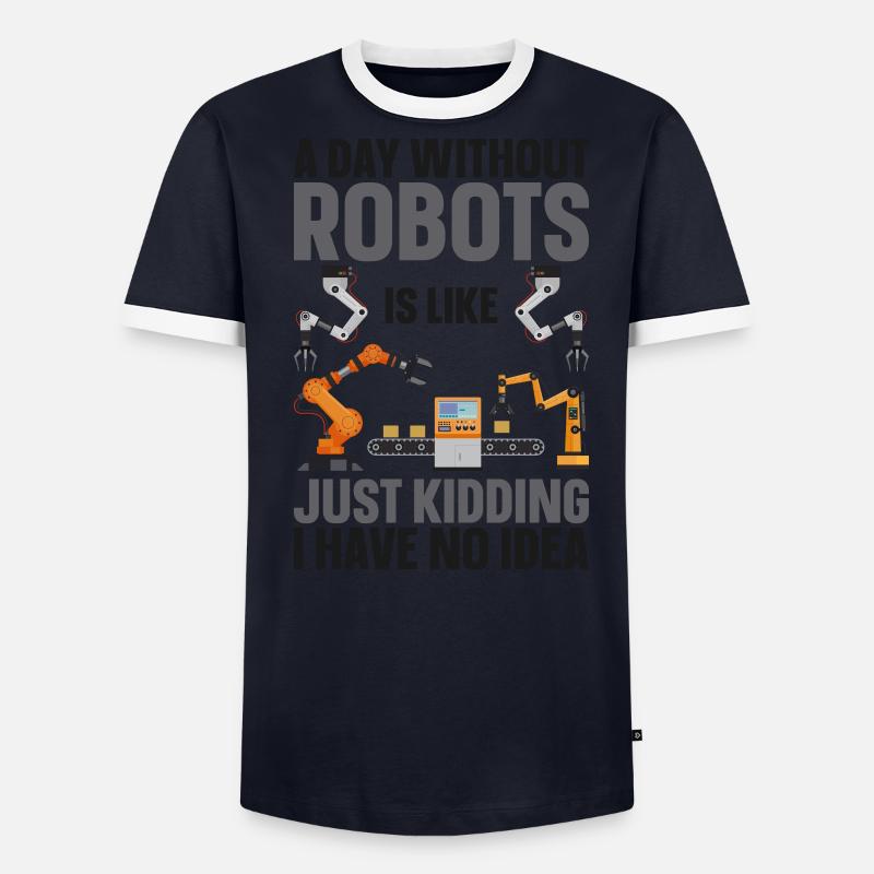 Robot Robotics Engineer A Day - Men's Ringer Shirt - undefined