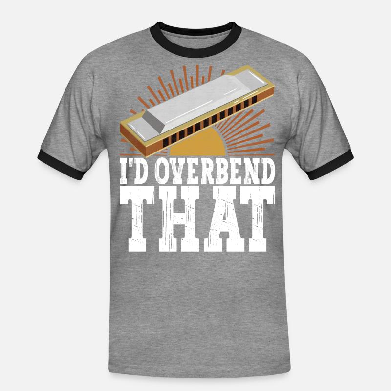 Harmonica Harmonica - Men's Ringer Shirt - heather grey/black