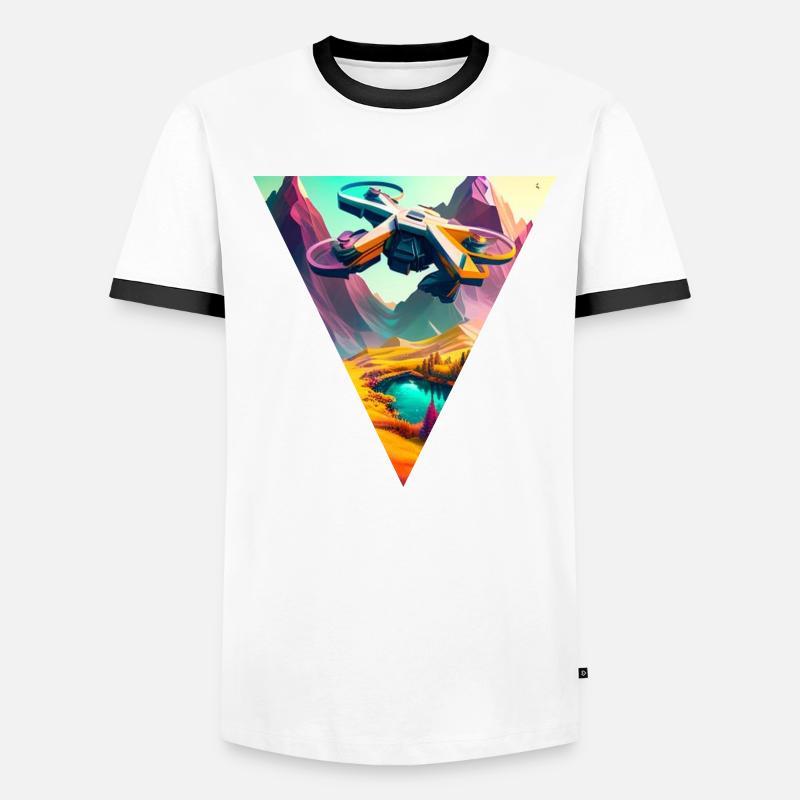Drone Gift Idea Drone Fly Drone Pilots T-shirt contrasté Homme