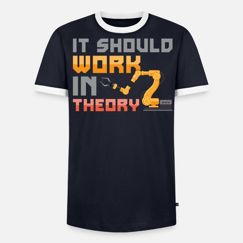 Robot Robotics Engineer It Should - Männer Kontrast-T-Shirt - undefined