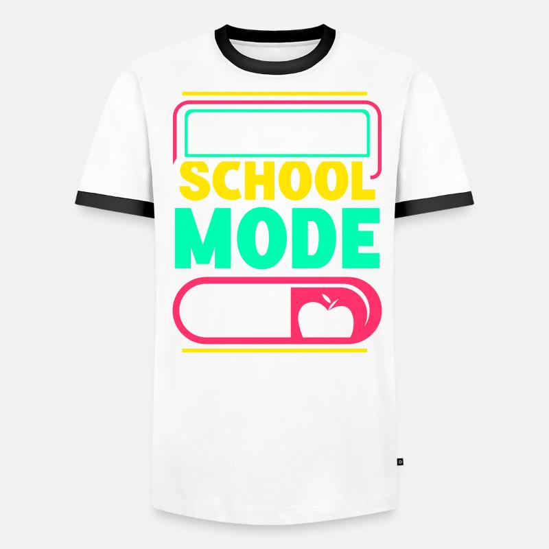 Mode de retour à l’école A Enseignant Début de l’école T-shirt contrasté Homme