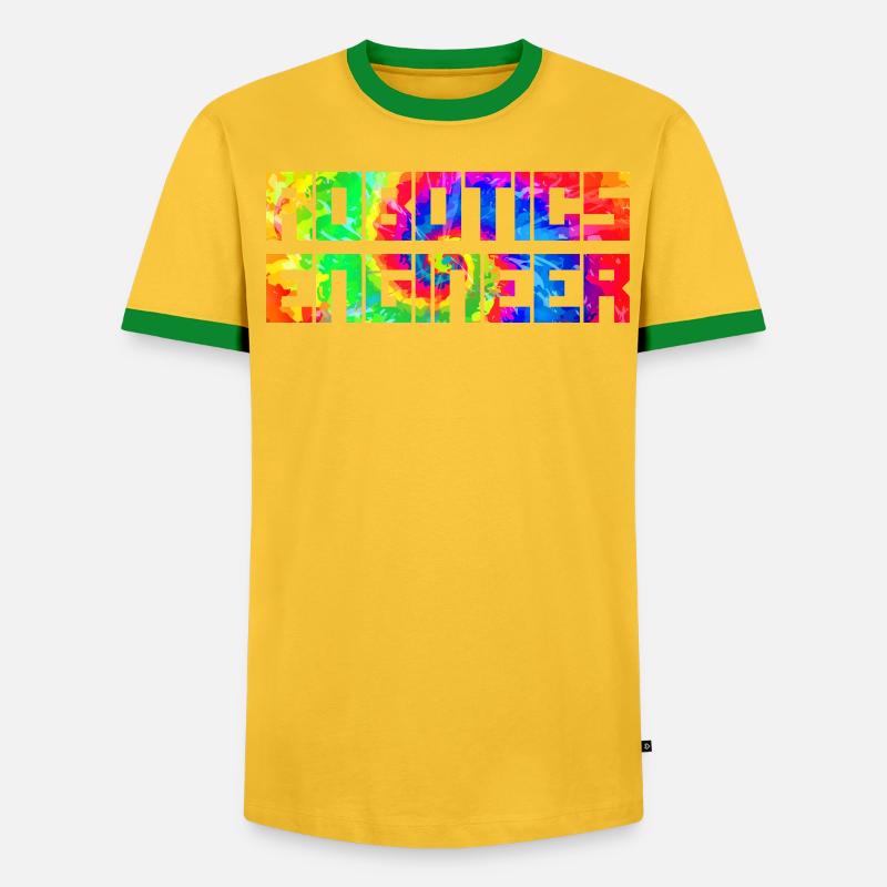 Robot Robotics Engineer Tie Dye - Männer Kontrast-T-Shirt - undefined
