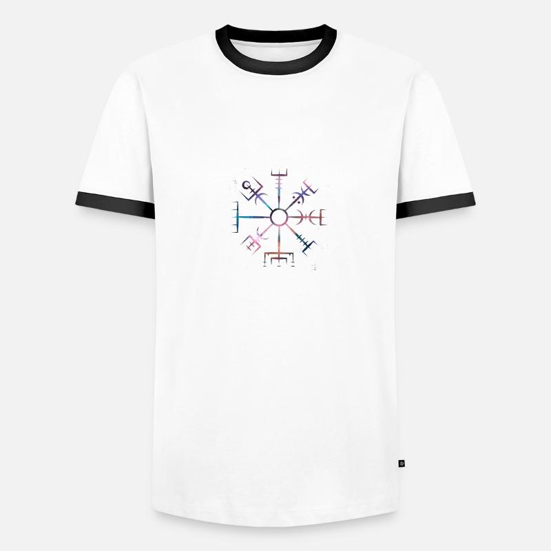 Celtic Vikinger Vegvisir compas Vikings T-shirt contrasté Homme