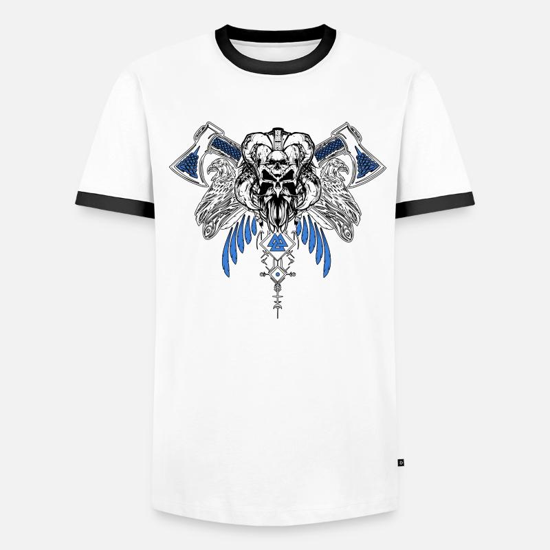 Celtic Vikinger Vegvisir compass Vikings Men's Ringer Shirt