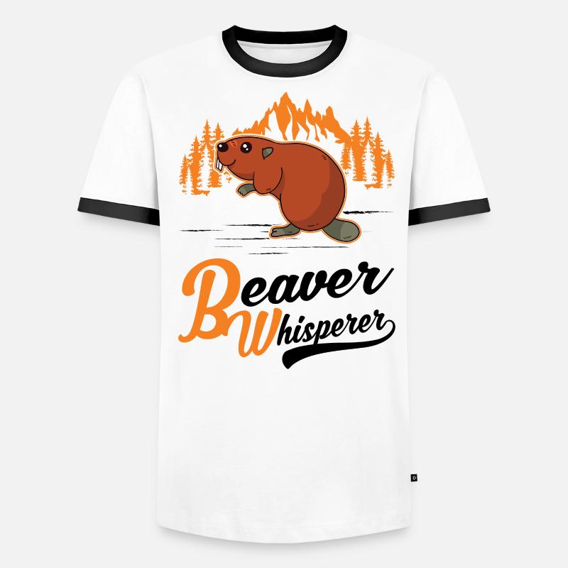 Biber Flüsterer Beaver Whisperer T-shirt contrasté Homme