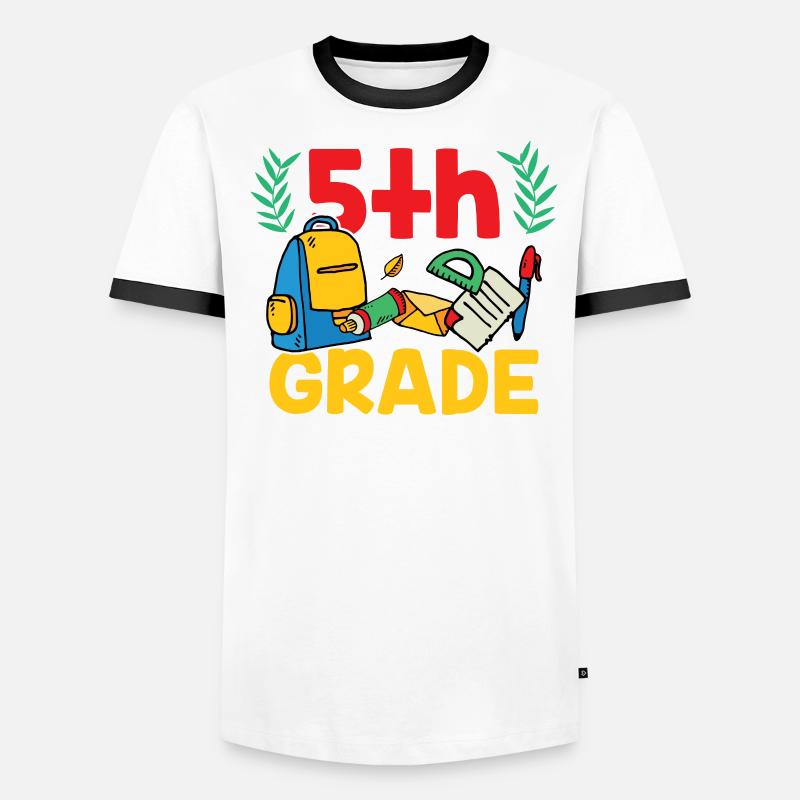 Équipe de 5 classes École de cinquième année T-shirt contrasté Homme