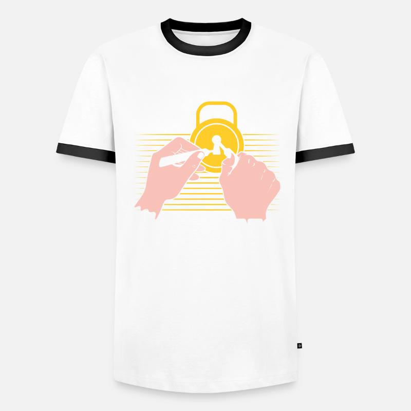 Lock Picking Knacker Knacken Schloss Lockpicking Männer Kontrast-T-Shirt