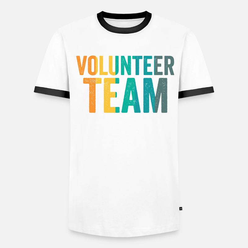Freiwilligen Team Freiwillig Beruf Freiwilliger Männer Kontrast-T-Shirt