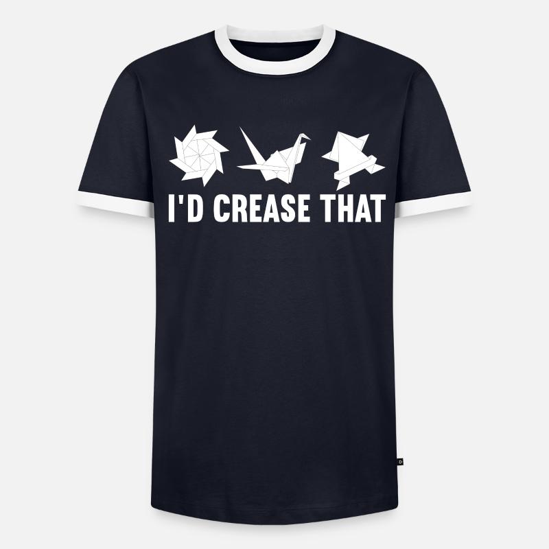 Origami Männer Kontrast-T-Shirt