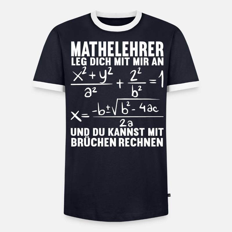 Mathe Mathelehrer - Männer Kontrast-T-Shirt - undefined
