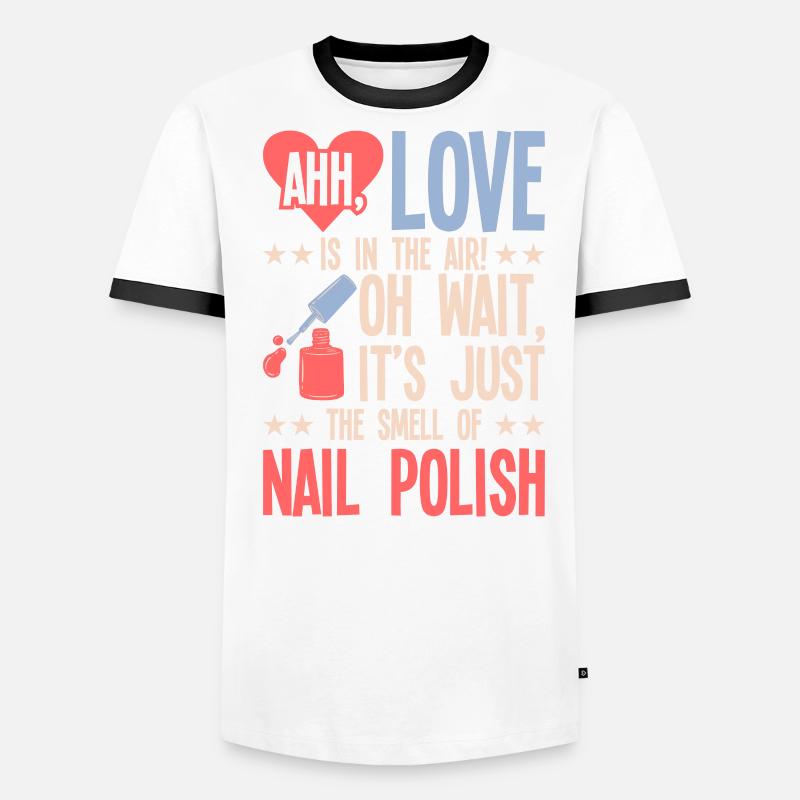 Nagellack Nageldesign Manicure Nagelstudio Nails Männer Kontrast-T-Shirt