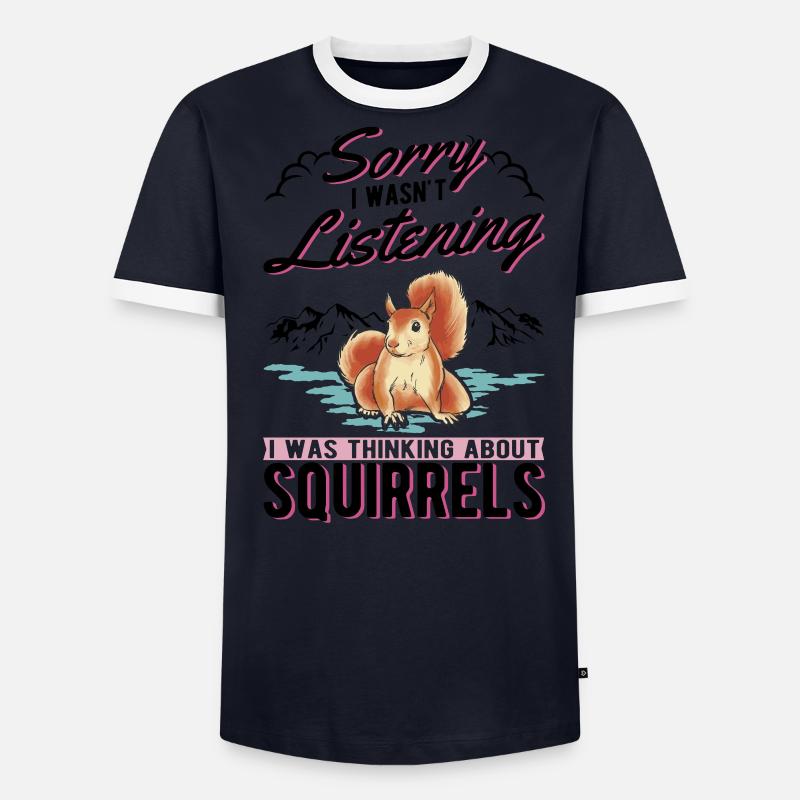 Squirrel Gift Grey Squirrel - Men's Ringer Shirt - undefined